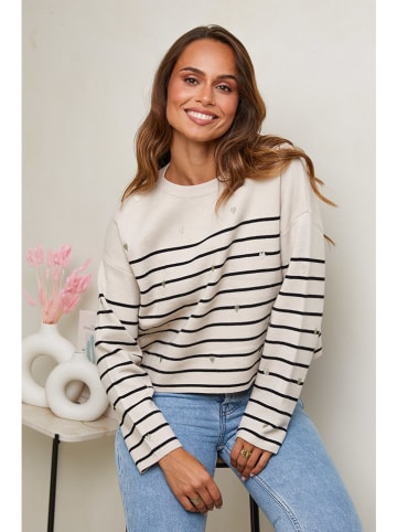 Soft Cashmere Sweter w kolorze beżowo-czarnym