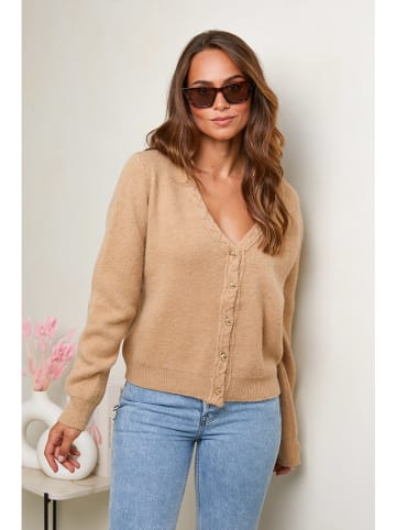Soft Cashmere Cardigan in Camel