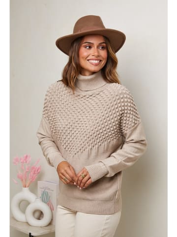 Soft Cashmere Rollkragenpullover in Beige