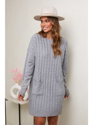 Soft Cashmere Gebreide jurk grijs
