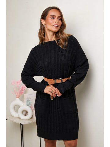 Soft Cashmere Gebreide jurk zwart