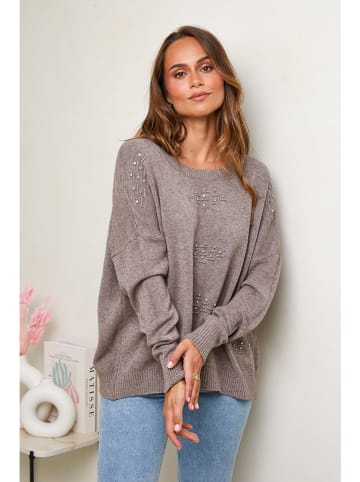 Soft Cashmere Sweter w kolorze szarobrązowym