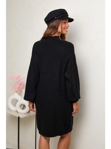 Soft Cashmere Sukienka dzianinowa w kolorze czarnym