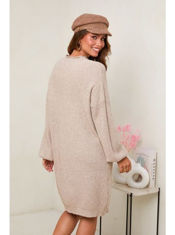 Soft Cashmere Strickkleid in Beige