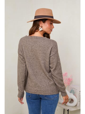 Soft Cashmere Sweter w kolorze szarobrązowym