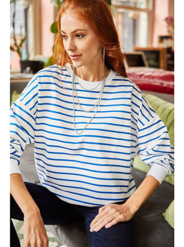 Olalook Bluza w kolorze biało-niebieskim