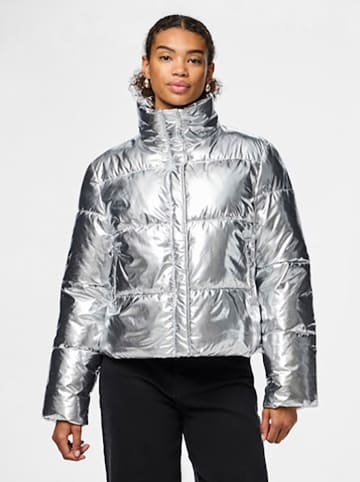 Pieces Steppjacke in Silber