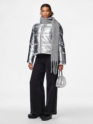 Pieces Steppjacke in Silber