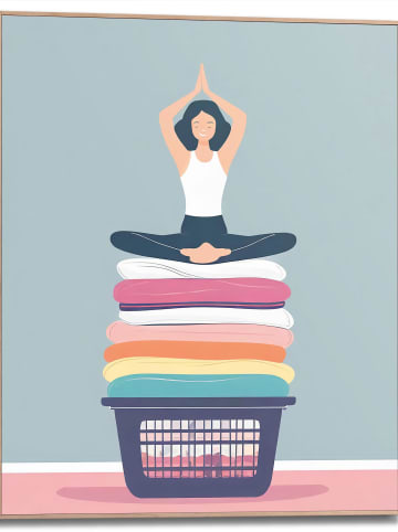 Orangewallz Ingelijste kunstdruk "Laundry Yoga" - (B)40 x (H)50 cm