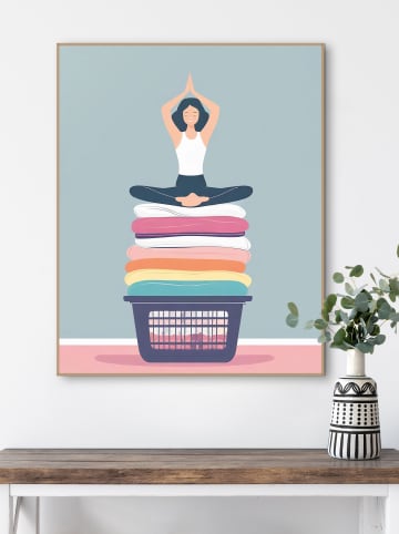 Orangewallz Ingelijste kunstdruk "Laundry Yoga" - (B)40 x (H)50 cm