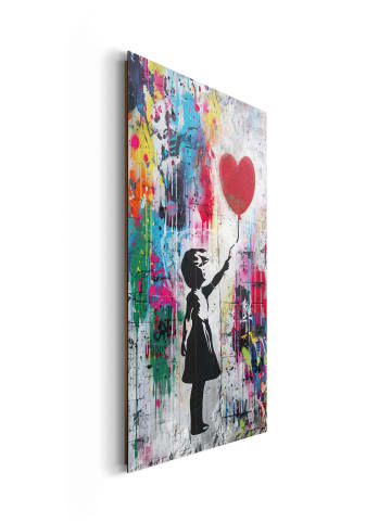 Orangewallz Kunstdruk "Concrete Balloon Girl" - (B)60 x (H)90 cm