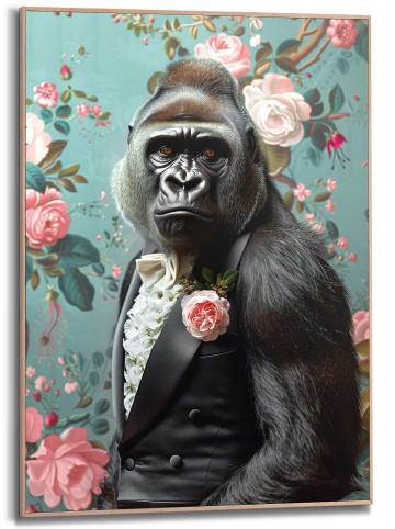 Orangewallz Gerahmter Kunstdruck "Monkey Suit"