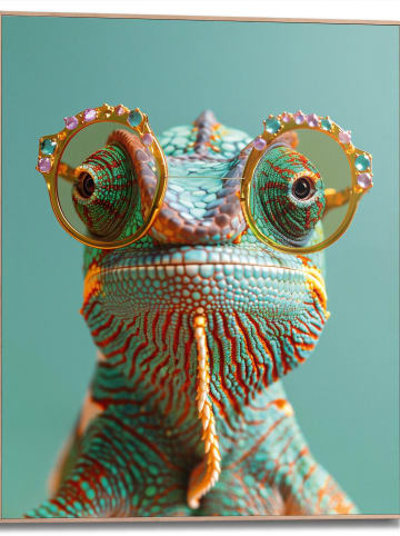 Orangewallz Ingelijste kunstdruk "Karma Chameleon" - (B)40 x (H)50 cm