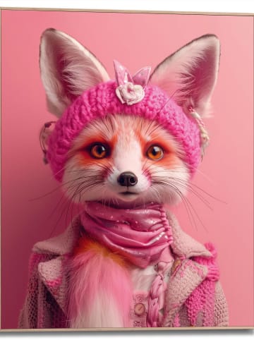 Orangewallz Ingelijste kunstdruk "Foxy Fox" - (B)40 x (H)50 cm
