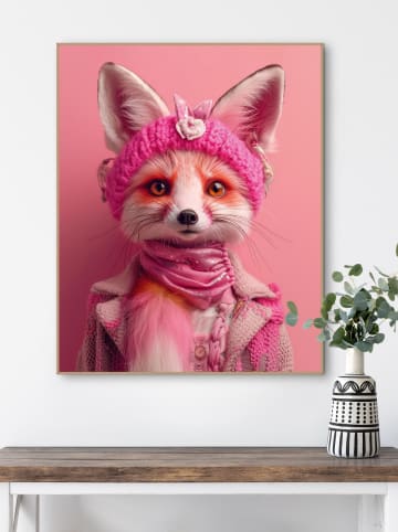 Orangewallz Druk artystyczny "Foxy Fox" w ramce