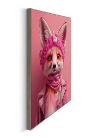 Orangewallz Ingelijste kunstdruk "Foxy Fox" - (B)40 x (H)50 cm