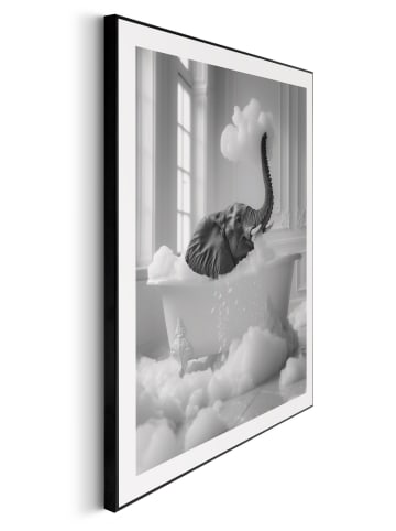 Orangewallz Ingelijste kunstdruk "Bubbling Elephant" - (B)40 x (H)50 cm