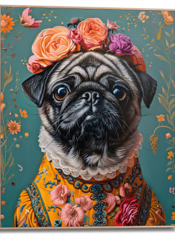 Orangewallz Ingelijste kunstdruk "Female Pug" - (B)40 x (H)50 cm