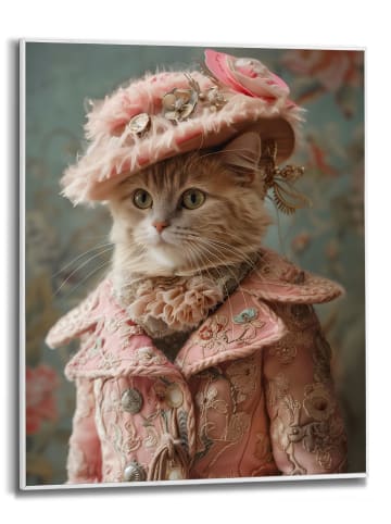 Orangewallz Druk artystyczny "Cat Fashion" w ramce