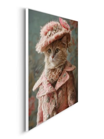 Orangewallz Druk artystyczny "Cat Fashion" w ramce