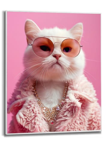 Orangewallz Druk artystyczny "Cat Bandite" w ramce