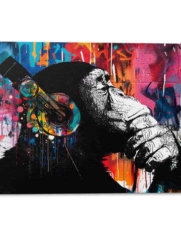 Orangewallz Kunstdruk "Chimp Stereo" - (B)90 x (H)60 cm