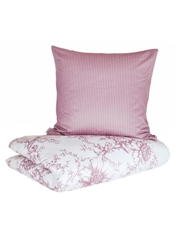 Ibena Satin-Bettwäsche-Set ''Sholet'' in Rosa/ Weiß