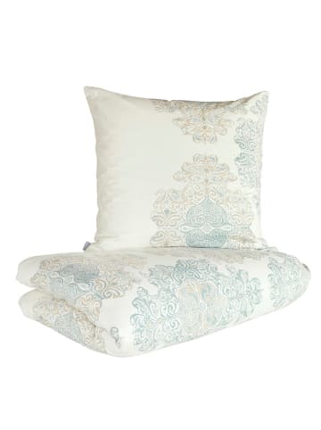 Ibena Flanellen beddengoedset "Porticello" wit/grijs