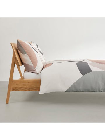 Ibena Satin-Bettwäsche-Set ''Mauve'' in Beige/ Grau