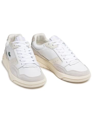Lacoste Skórzane sneakersy "Game Advance Luxe 07211 Sma" w kolorze biało-beżowym