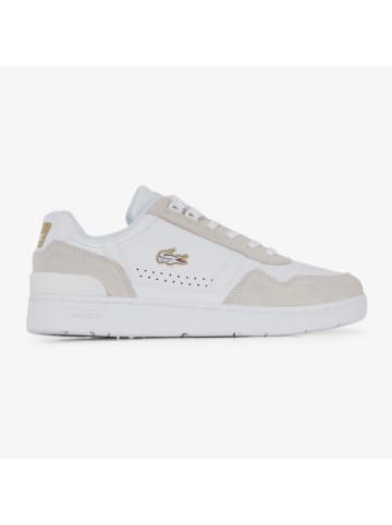 Lacoste Leren sneakers "T-Clip 123 6 Cou Sma" wit/beige