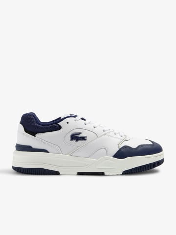 Lacoste Leren sneakers "Lineshot 223 2 Sma" wit/donkerblauw