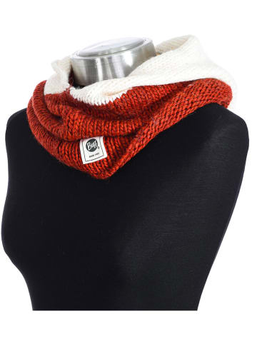 Buff Loop-Schal in Creme/ Rot - (L)55 cm