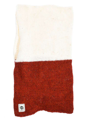 Buff Colsjaal crème/rood - (L)55 cm