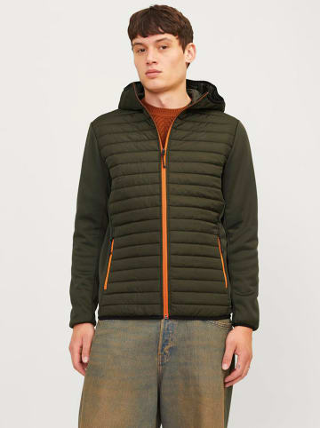 Jack & Jones Softshelljacke in Dunkelgrün/ Orange