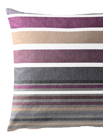 Bierbaum Satin-Bettwäsche "Bierbaum" in Lila/ Beige/ Grau