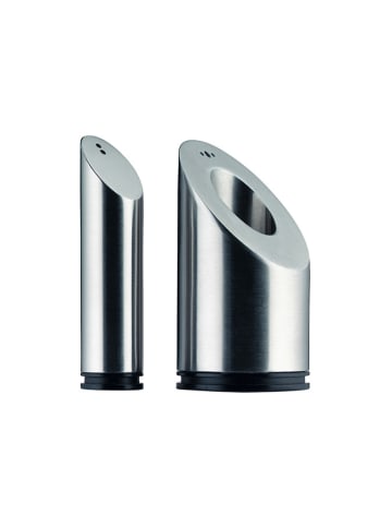 WMF 2tlg. Set: Salz- & Pfeffermühlen  in Silber - (H)8,6 x Ø 4,5 cm
