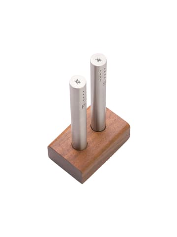 WMF 3-delige set: zout- en pepermolen lichtbruin/zilverkleurig - (H)15 x  Ø 1,5 cm