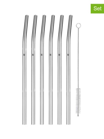 WMF Słomka (6 szt.) ze szczotką do czyszczenia - (W)24 x Ø 0,80 cm