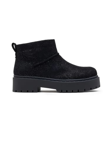Foreverfolie Ankle-Boots in Schwarz