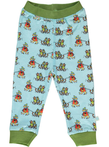 Småfolk Sweatbroek lichtblauw/groen
