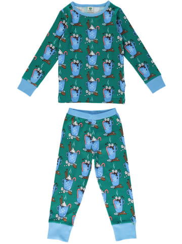 Småfolk Pyjama groen/blauw