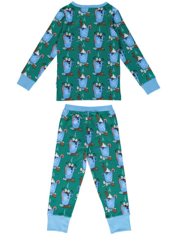 Småfolk Pyjama groen/blauw