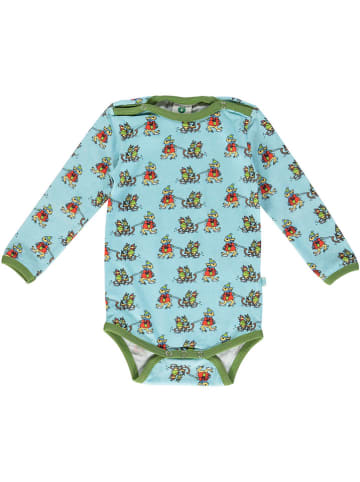 Småfolk Romper lichtblauw/groen