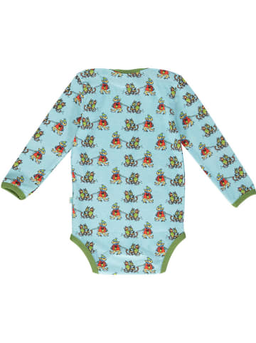 Småfolk Romper lichtblauw/groen