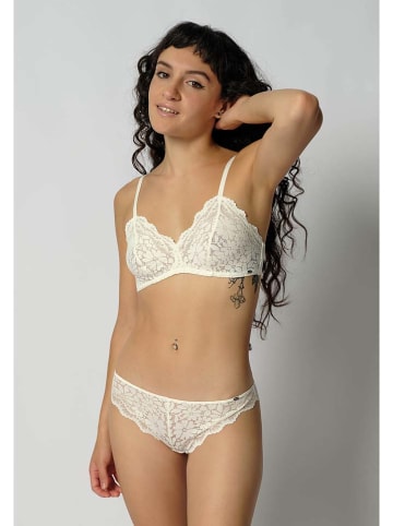 Skiny Top w kolorze kremowym