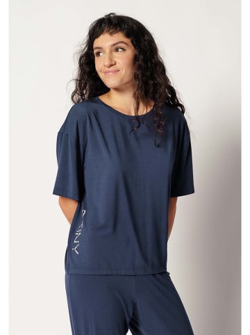 Skiny Pyjamashirt donkerblauw