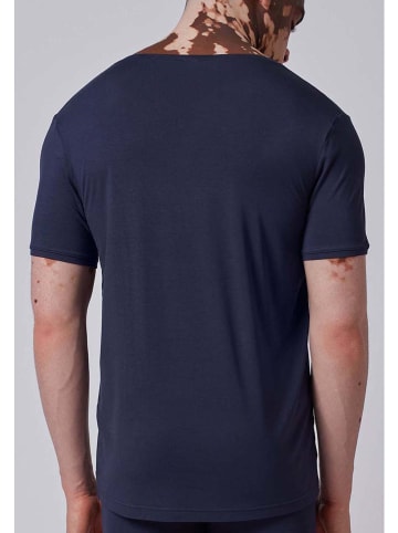 Skiny Pyjamashirt donkerblauw