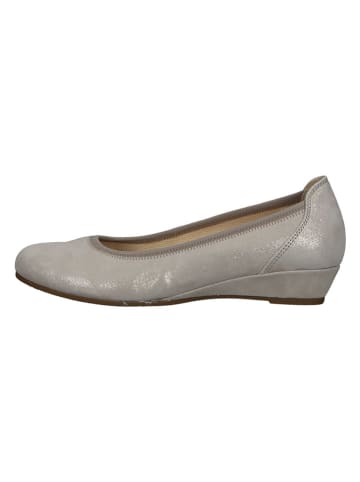 Gabor Leren sleehakballerina's grijs