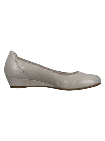 Gabor Leren sleehakballerina's grijs